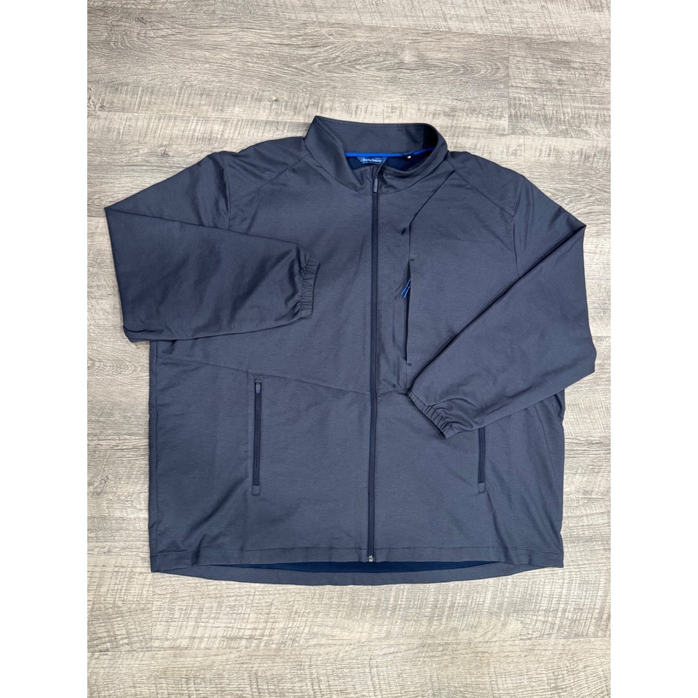 Tommy Bahama Mens On Par Pro Jacket 4XLB Blue Water Repellent Stretch UPF30 EUC